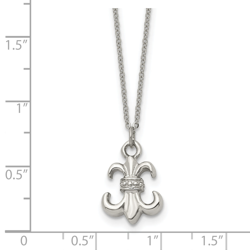 Fleur de Lis Necklace in Stainless Steel