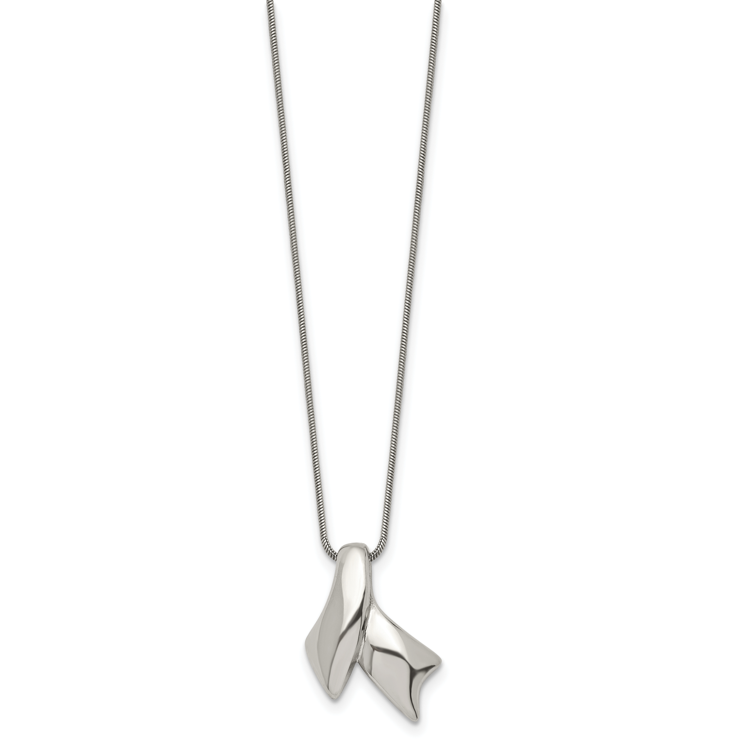 Awareness Ribbon Necklace in Stainless Steel Secondary image