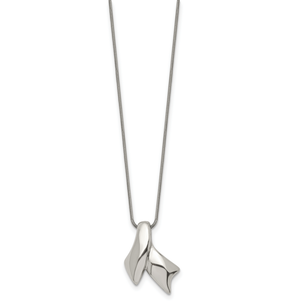 Awareness Ribbon Necklace in Stainless Steel