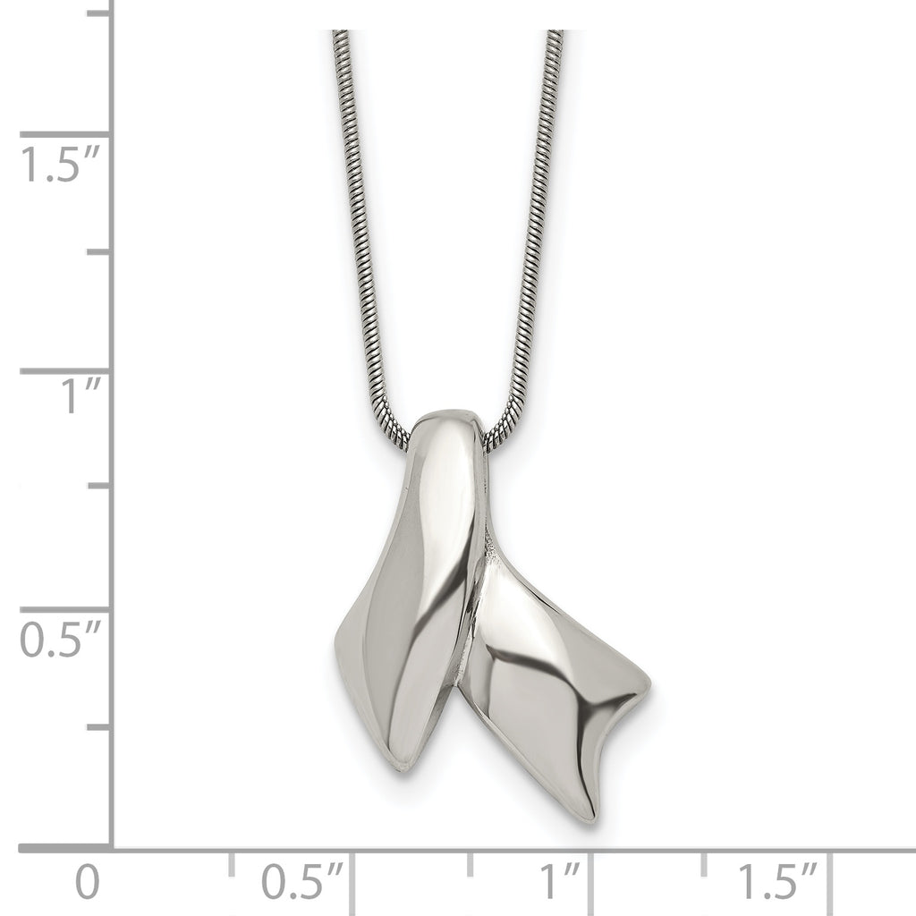 Awareness Ribbon Necklace in Stainless Steel