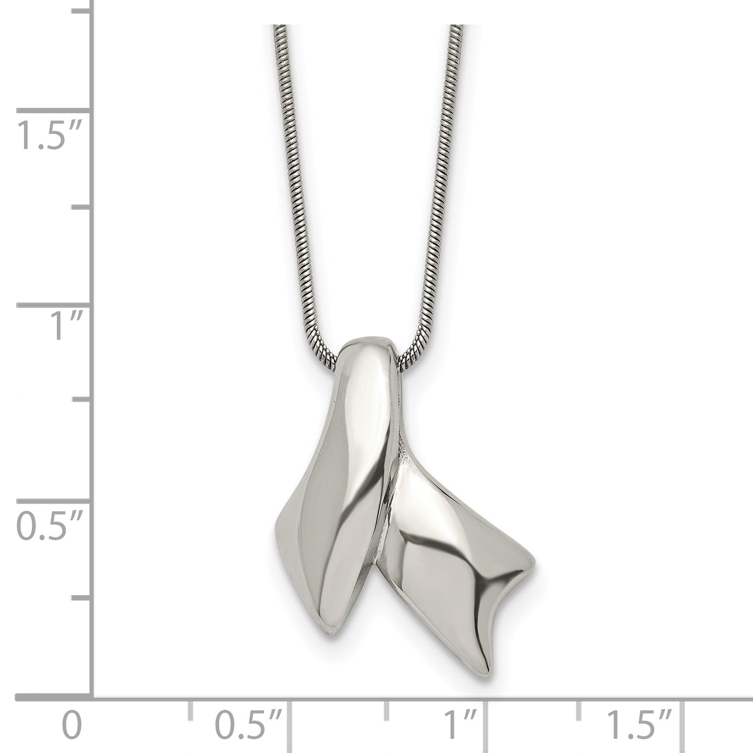 Awareness Ribbon Necklace in Stainless Steel
