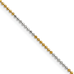 Chisel Two-tone Brass 1.5mm 24 inch Ball Chain