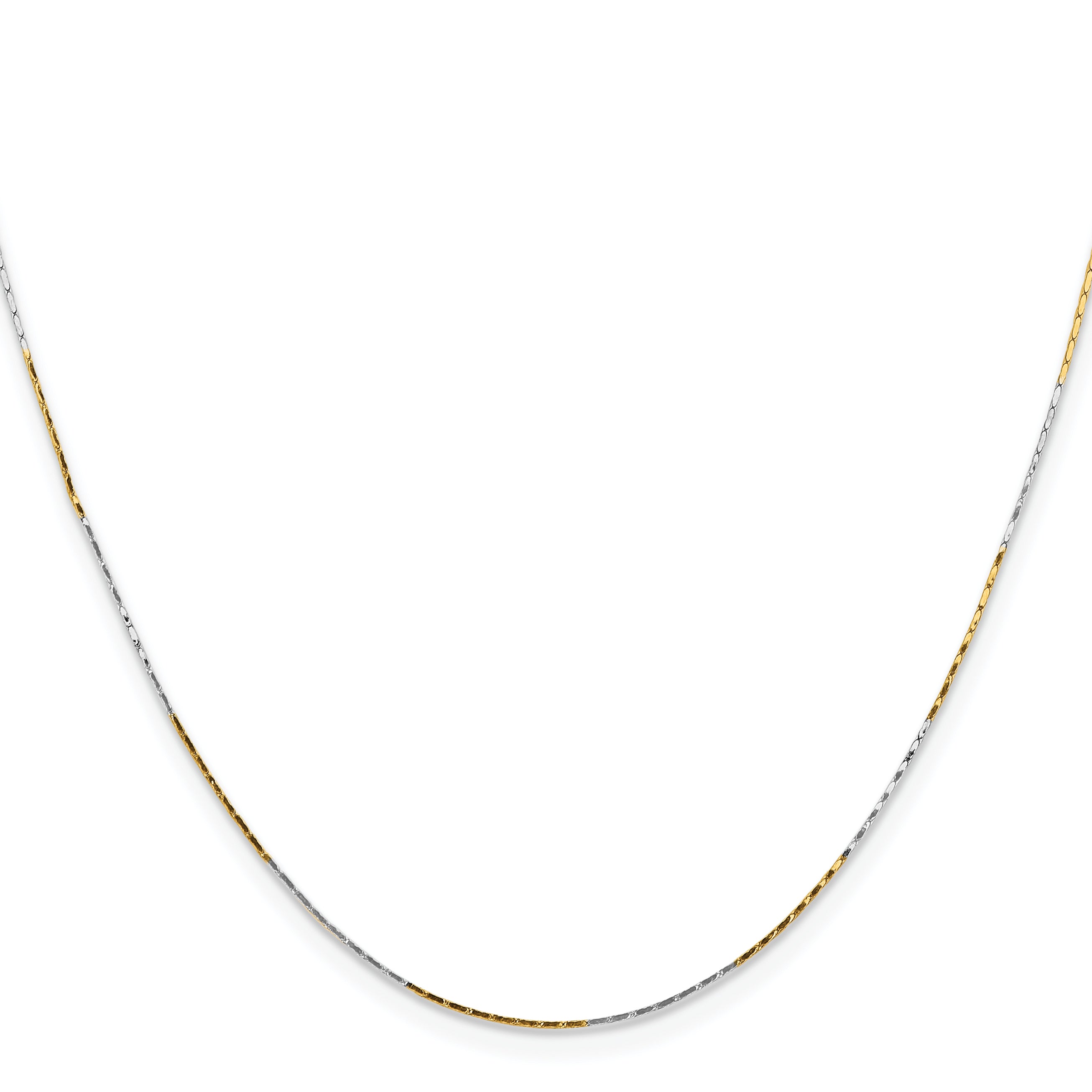 Chisel Two-tone Brass 0.85mm 16 inch Fancy Chain