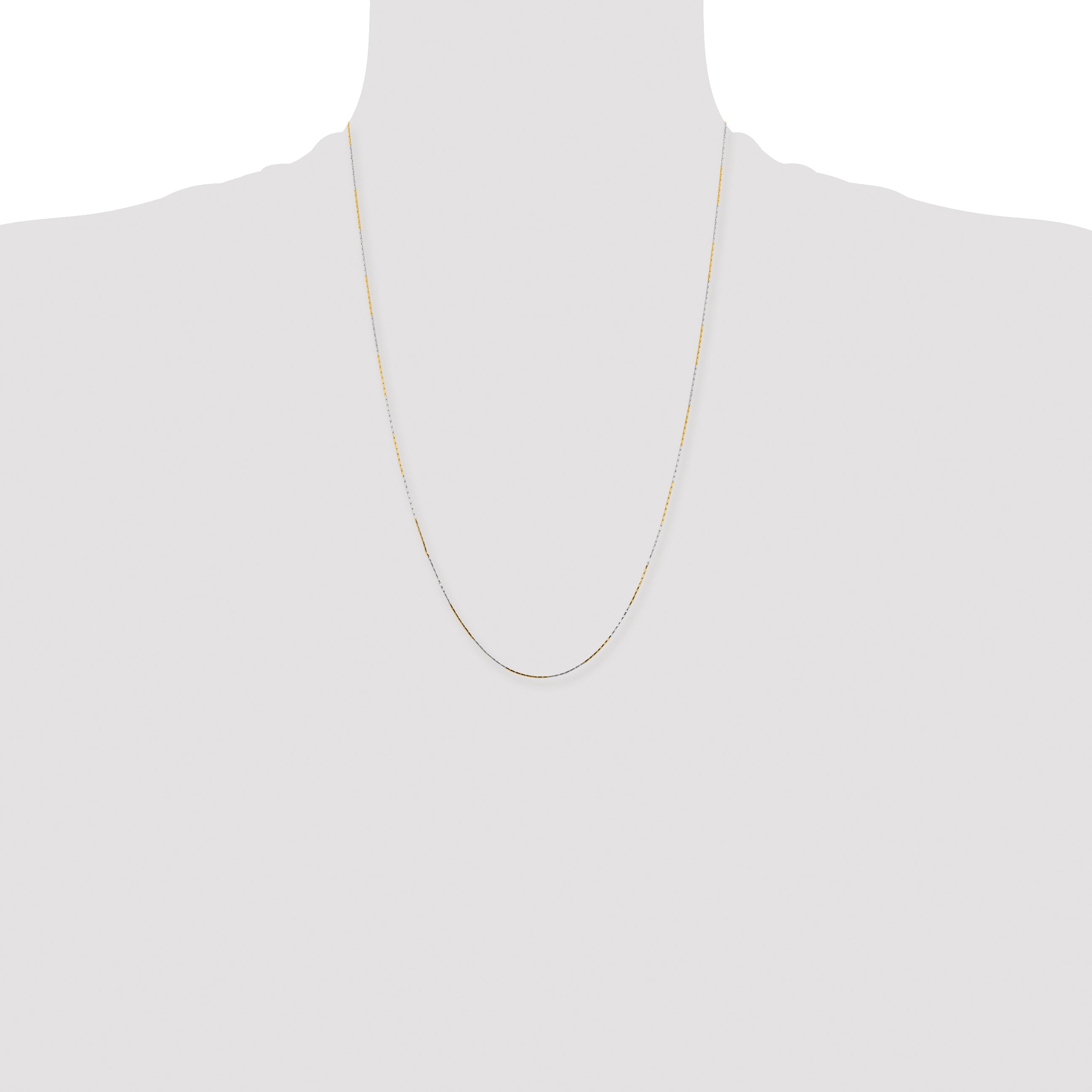 Chisel Two-tone Brass 0.85mm 16 inch Fancy Chain