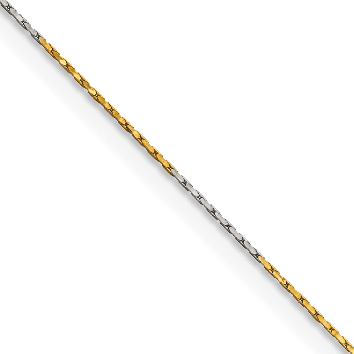 Chisel Two-tone Brass 0.85mm 24 inch Fancy Chain