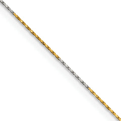 Chisel Two-tone Brass 0.85mm 24 inch Fancy Chain