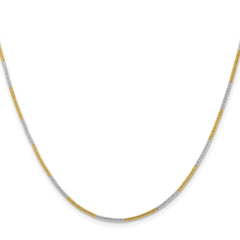Chisel Two-tone Brass 1.00mm 16 inch Snake Chain