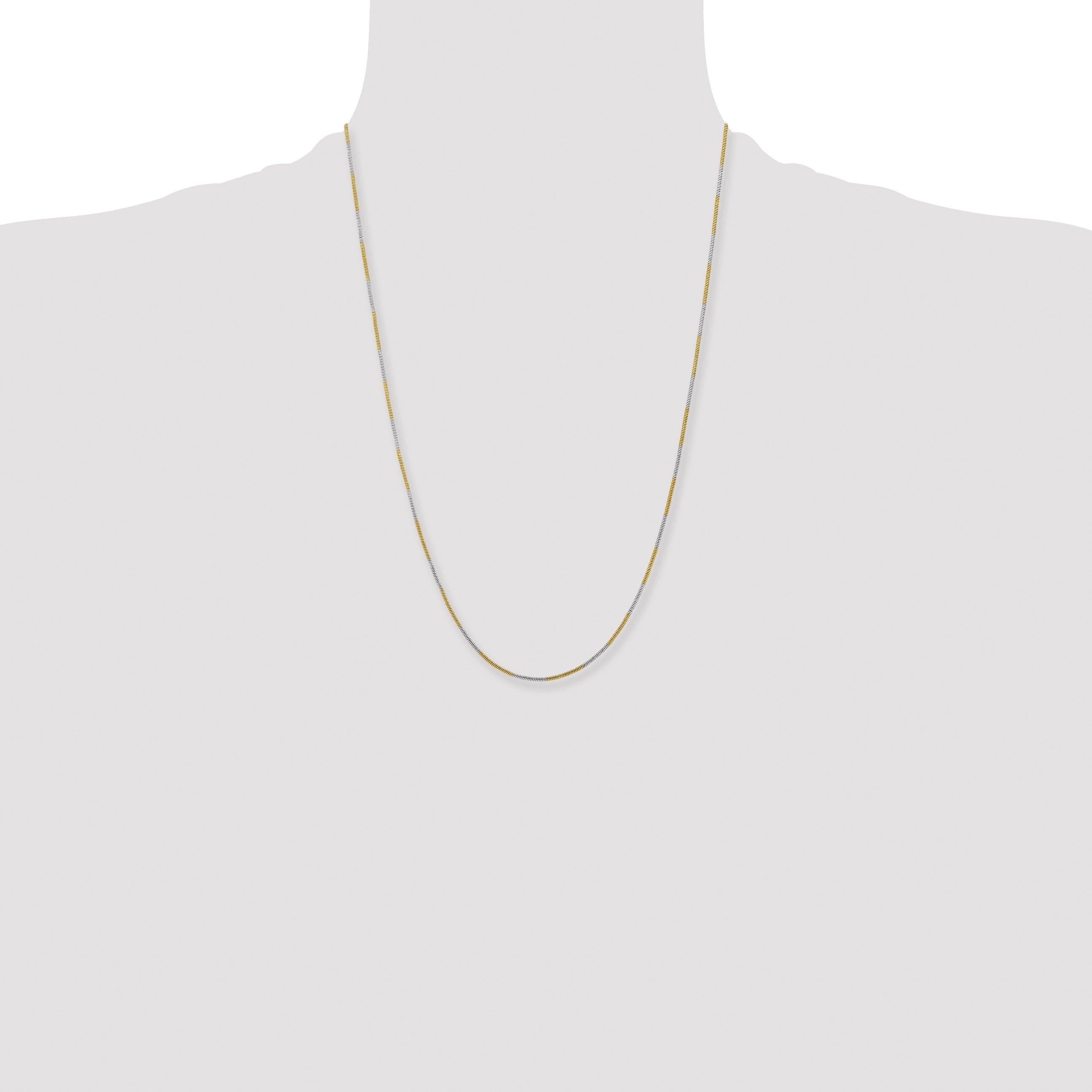 Chisel Two-tone Brass 1.00mm 16 inch Snake Chain
