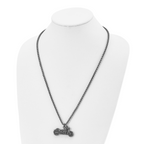 Motorcycle Pendant Necklace in Stainless Steel