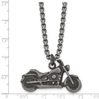 Motorcycle Pendant Necklace in Stainless Steel