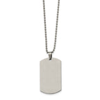Rounded-Edge Dog Tag Necklace in Stainless Steel