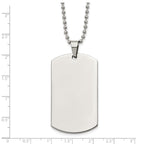 Rounded-Edge Dog Tag Necklace in Stainless Steel