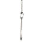 Reversible Round Dog Tag Necklace in Stainless Steel