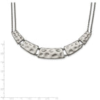 Polished & Textured Necklace in Stainless Steel