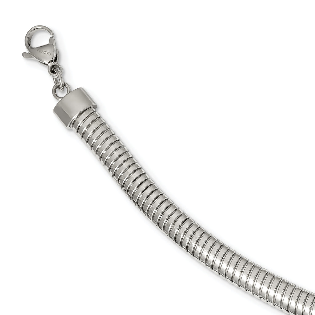 Polished Curb Chain Necklace in Stainless Steel, 8mm