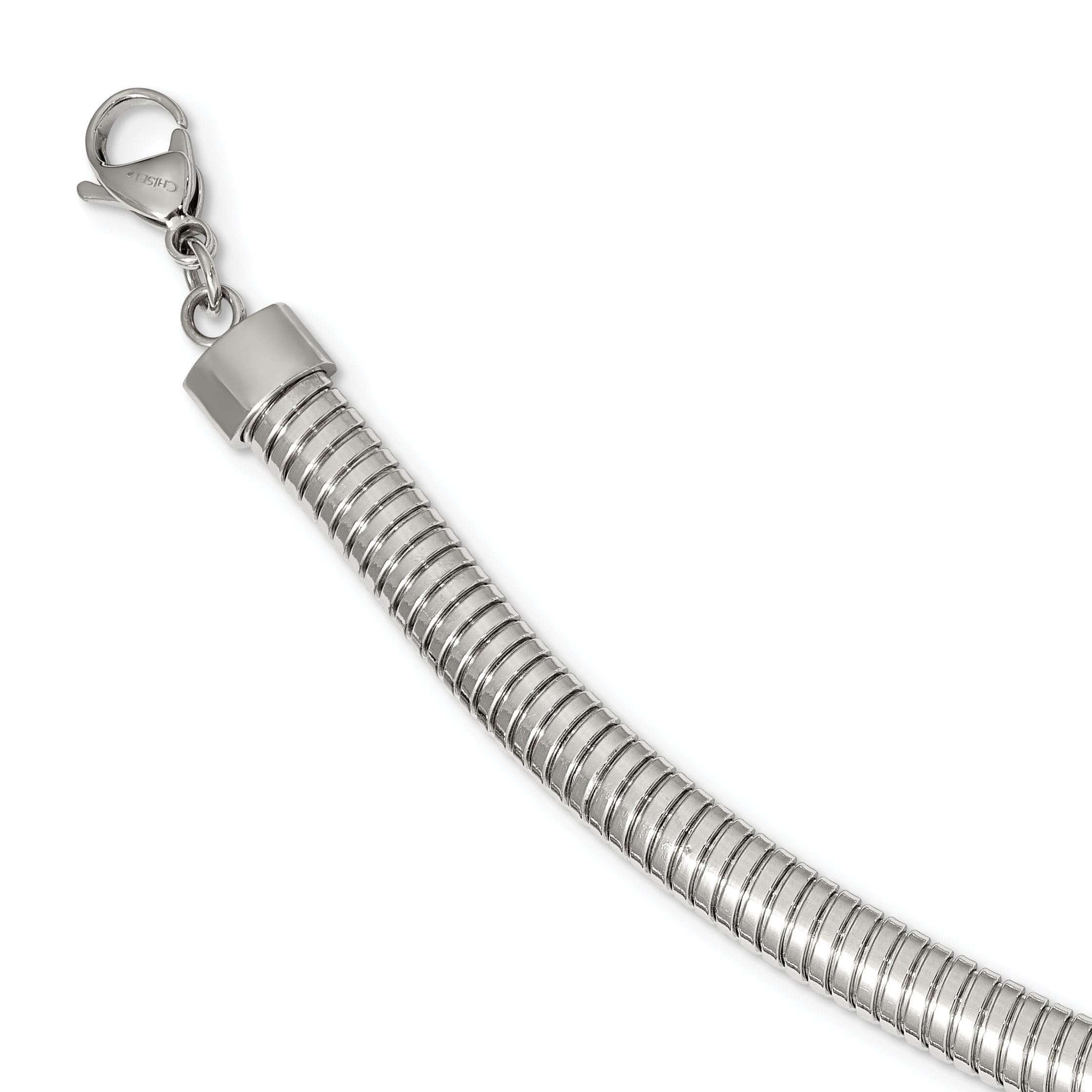 Polished Curb Chain Necklace in Stainless Steel, 8mm