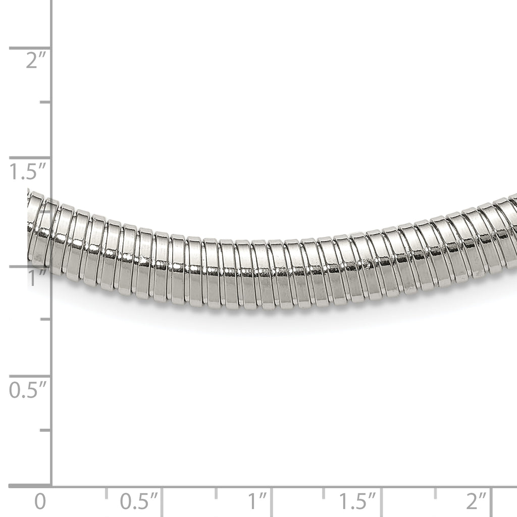 Polished Curb Chain Necklace in Stainless Steel, 8mm