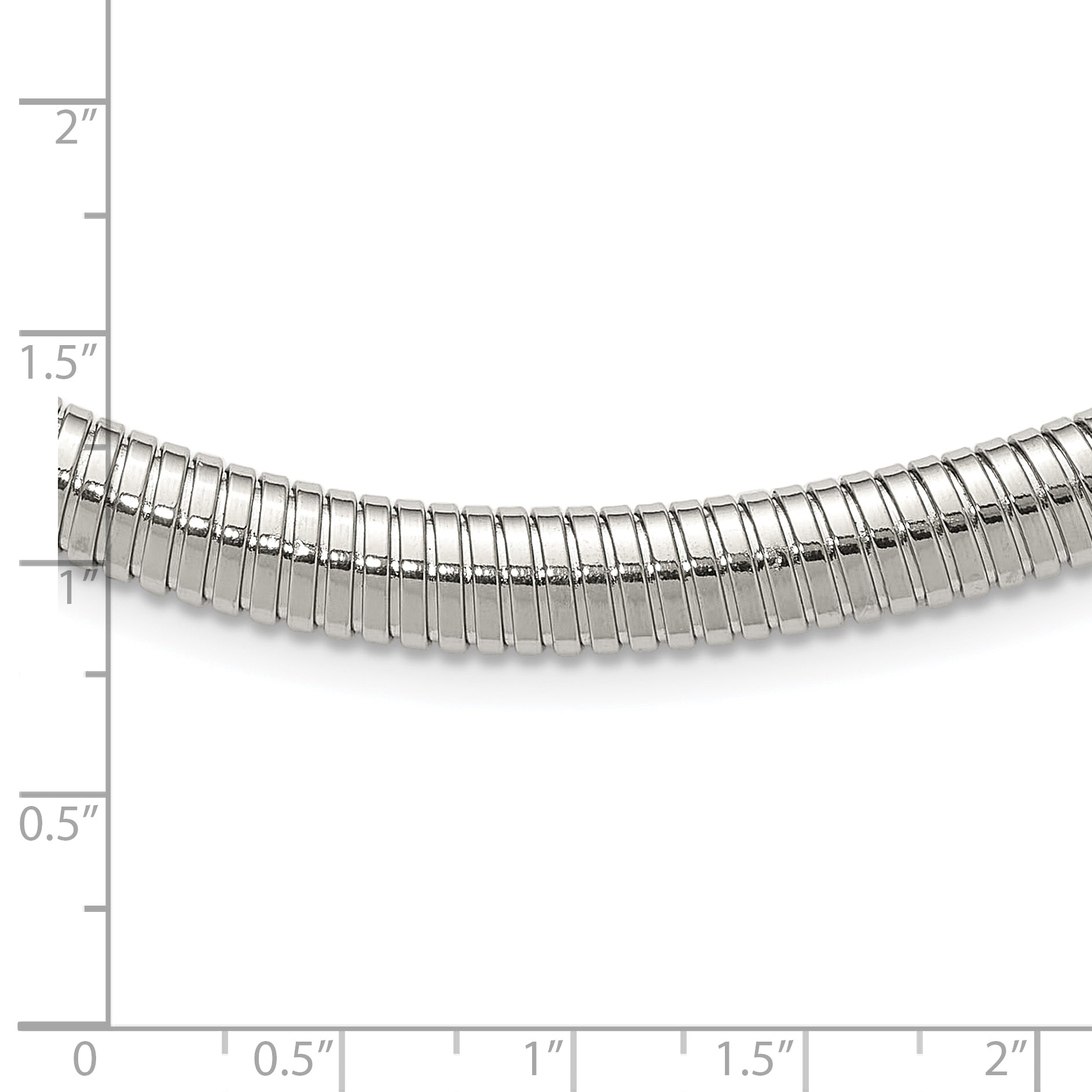 Polished Curb Chain Necklace in Stainless Steel, 8mm