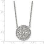 CZ Flower Necklace in Stainless Steel, 18in
