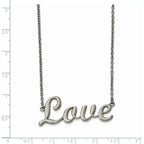 LOVE Pendant Necklace in Stainless Steel, 16 in.