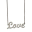 Chisel Stainless Steel Polished LOVE on a 16 inch Cable Chain Necklace