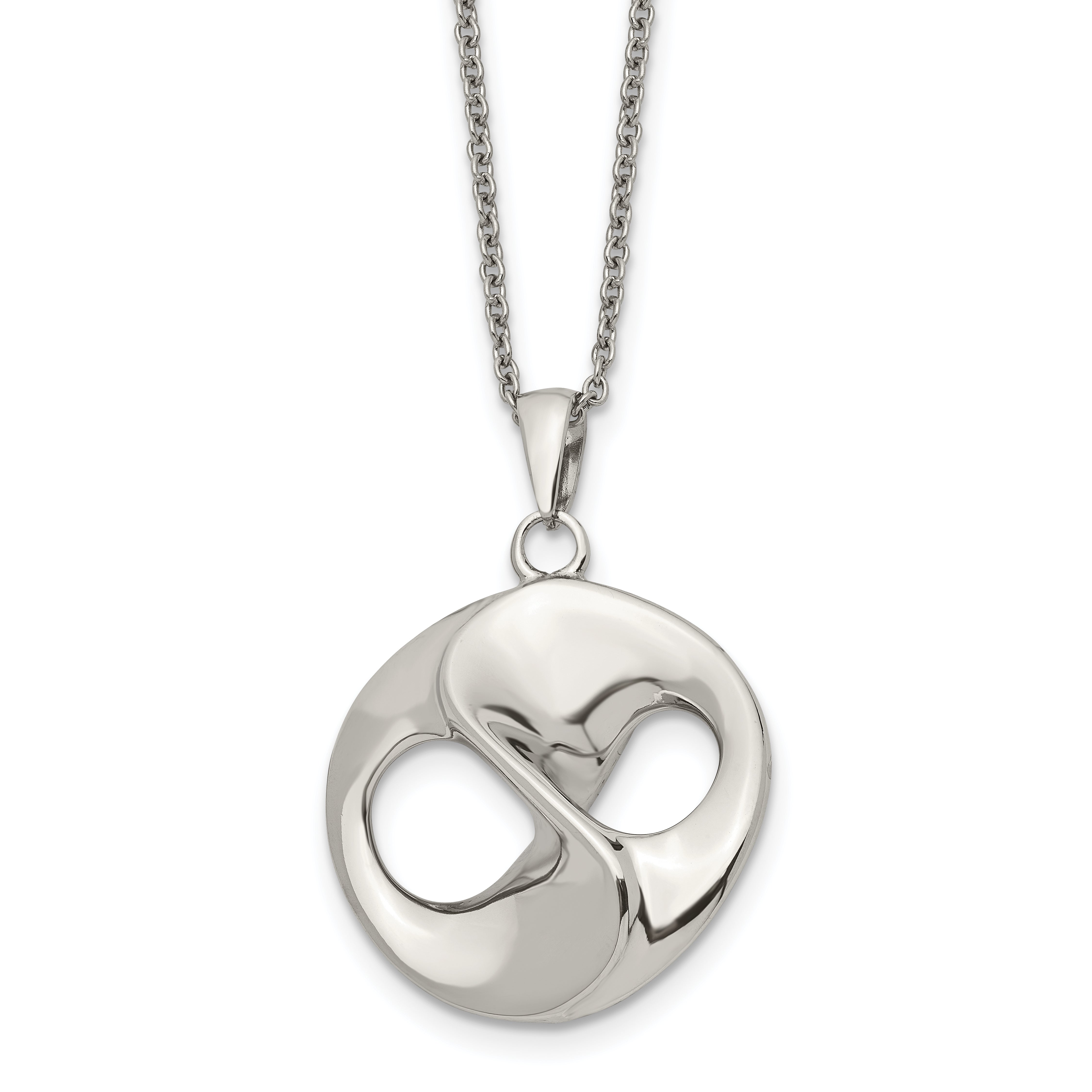 Stainless Steel Polished 17in w/2in ext Necklace Main image