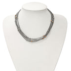 Two-Tone Mesh Necklace in Stainless Steel