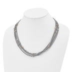 Two-Tone Mesh Necklace in Stainless Steel