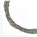 Two-Tone Mesh Necklace in Stainless Steel