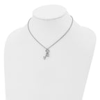 Key & Crown Necklace in Stainless Steel