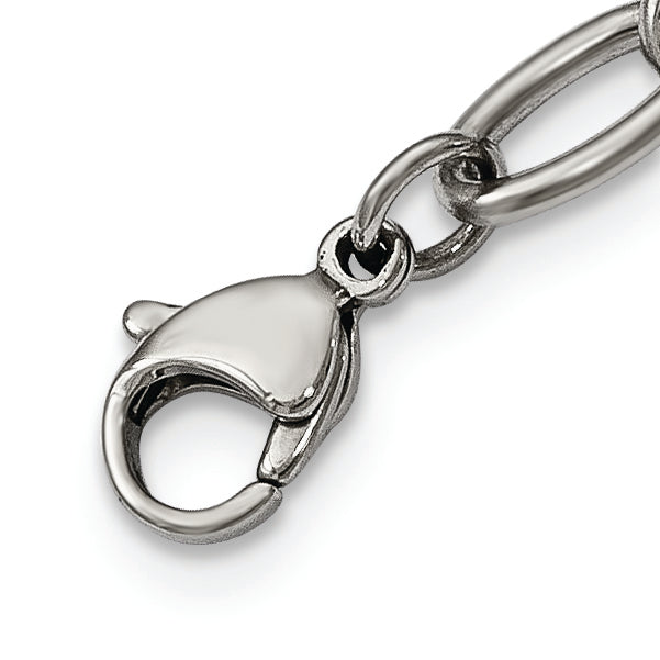 White Cat's Eye Necklace in Stainless Steel