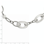 White Cat's Eye Necklace in Stainless Steel