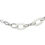 Stainless Steel Polished White Cat's Eye 16in w/2in ext Necklace