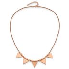 Triangle Charm Necklace in Rose-Tone Stainless Steel