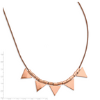 Triangle Charm Necklace in Rose-Tone Stainless Steel