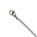 Carbon Fiber Cross Necklace in Stainless Steel