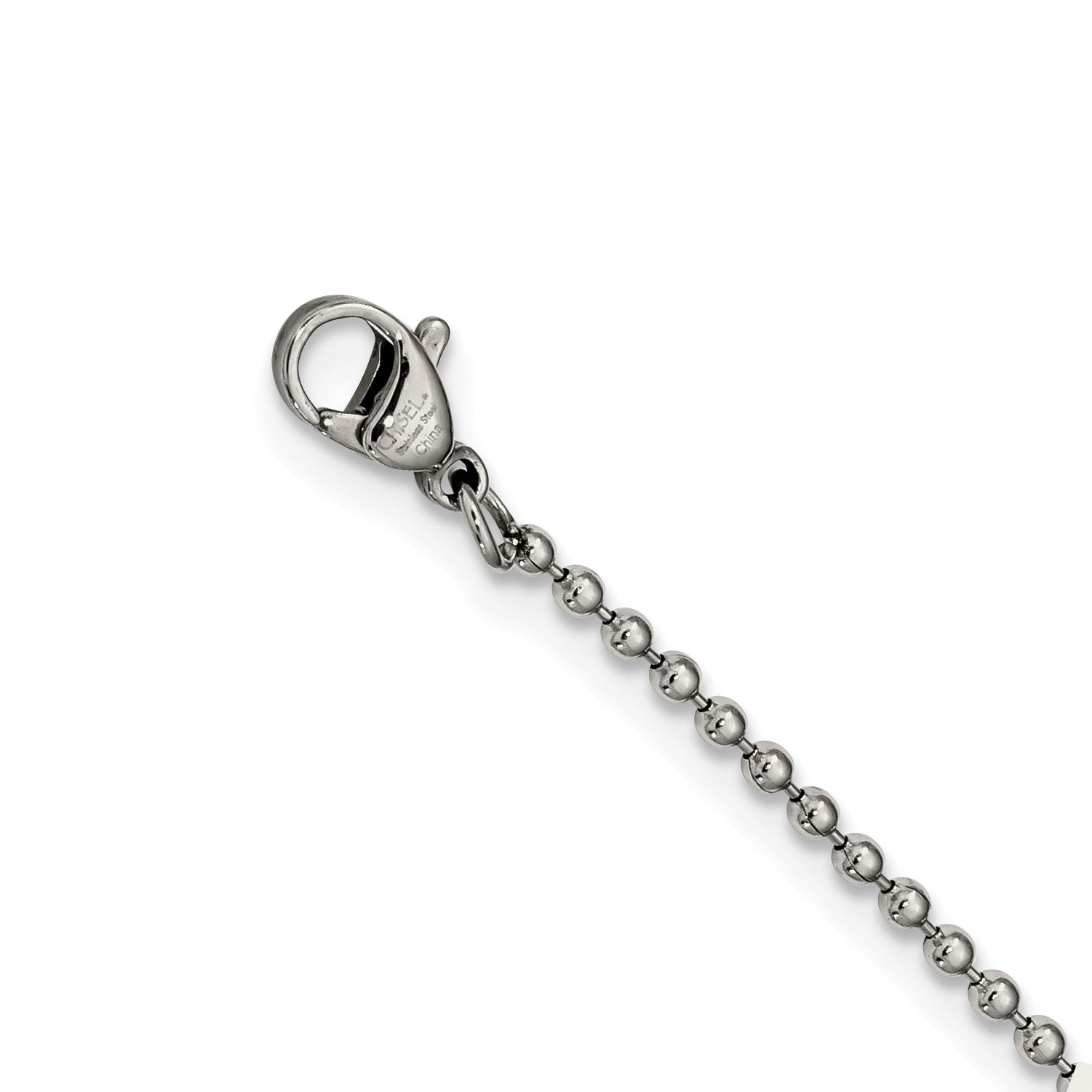Carbon Fiber Cross Necklace in Stainless Steel