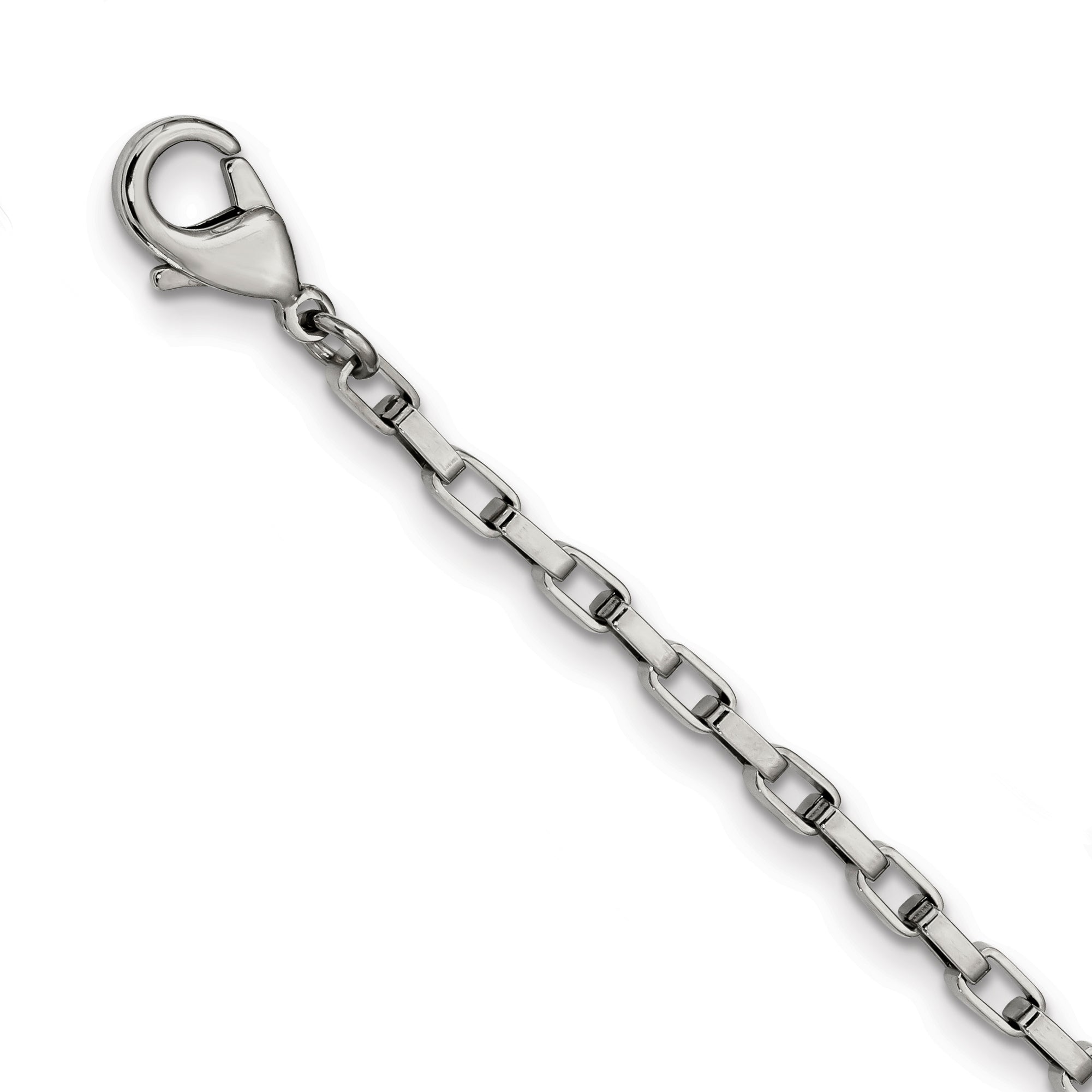 Stainless Steel Brushed and Polished Black IP-plated Cross 24in Necklace Secondary image