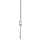 Reversible Dog Tag Necklace in Stainless Steel, 24"