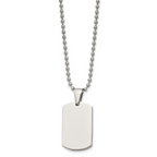 Reversible Dog Tag Necklace in Stainless Steel