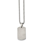 Reversible Dog Tag Necklace in Stainless Steel