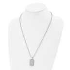 Reversible Dog Tag Necklace in Stainless Steel