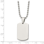Reversible Dog Tag Necklace in Stainless Steel