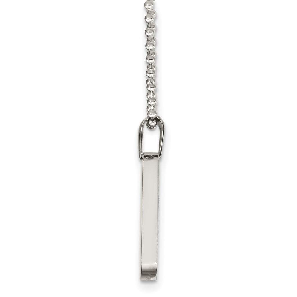 Reversible Dog Tag Necklace in Stainless Steel