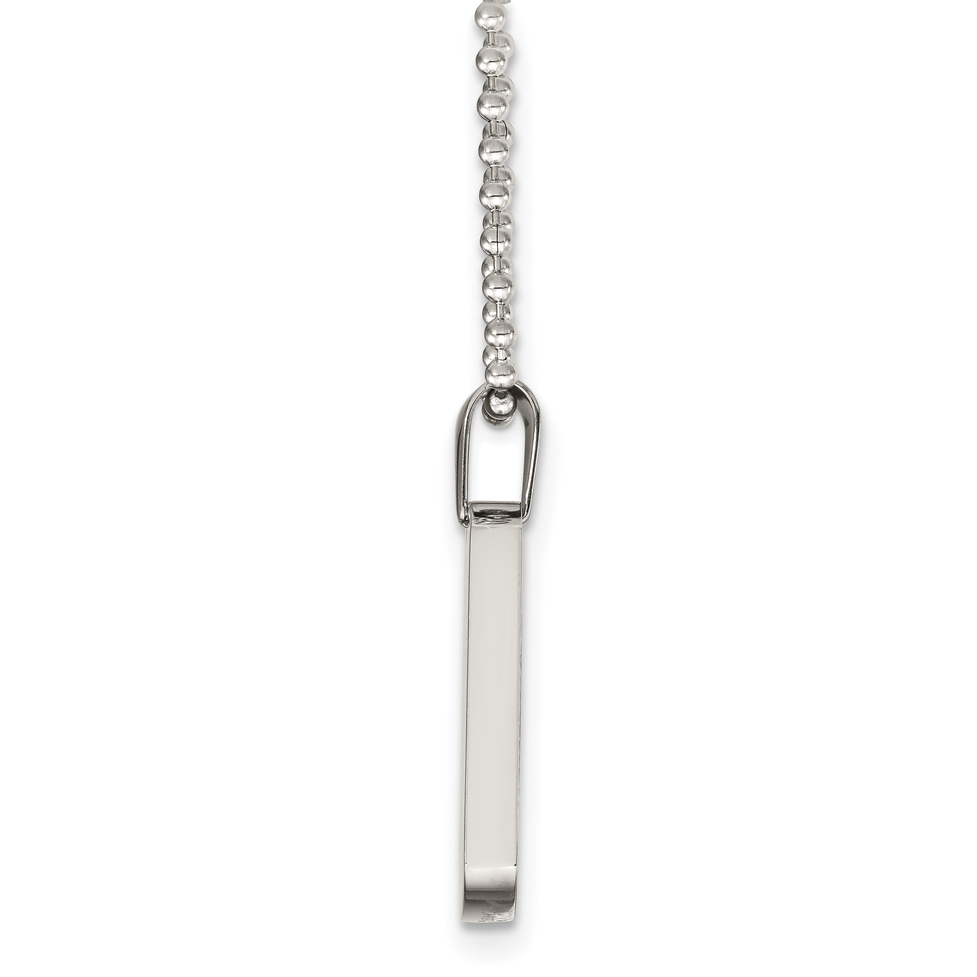 Reversible Dog Tag Necklace in Stainless Steel