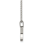 Reversible Round Dog Tag Necklace in Stainless Steel, 24"
