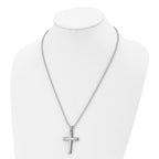 Cross Pendant Necklace in Stainless Steel, 22 in