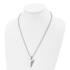 Chisel Stainless Steel Brushed Triangle Pendant on a 22 inch Ball Chain Necklace