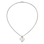Chisel Stainless Steel Polished Heart Pendant on an 18 inch Snake Chain Necklace