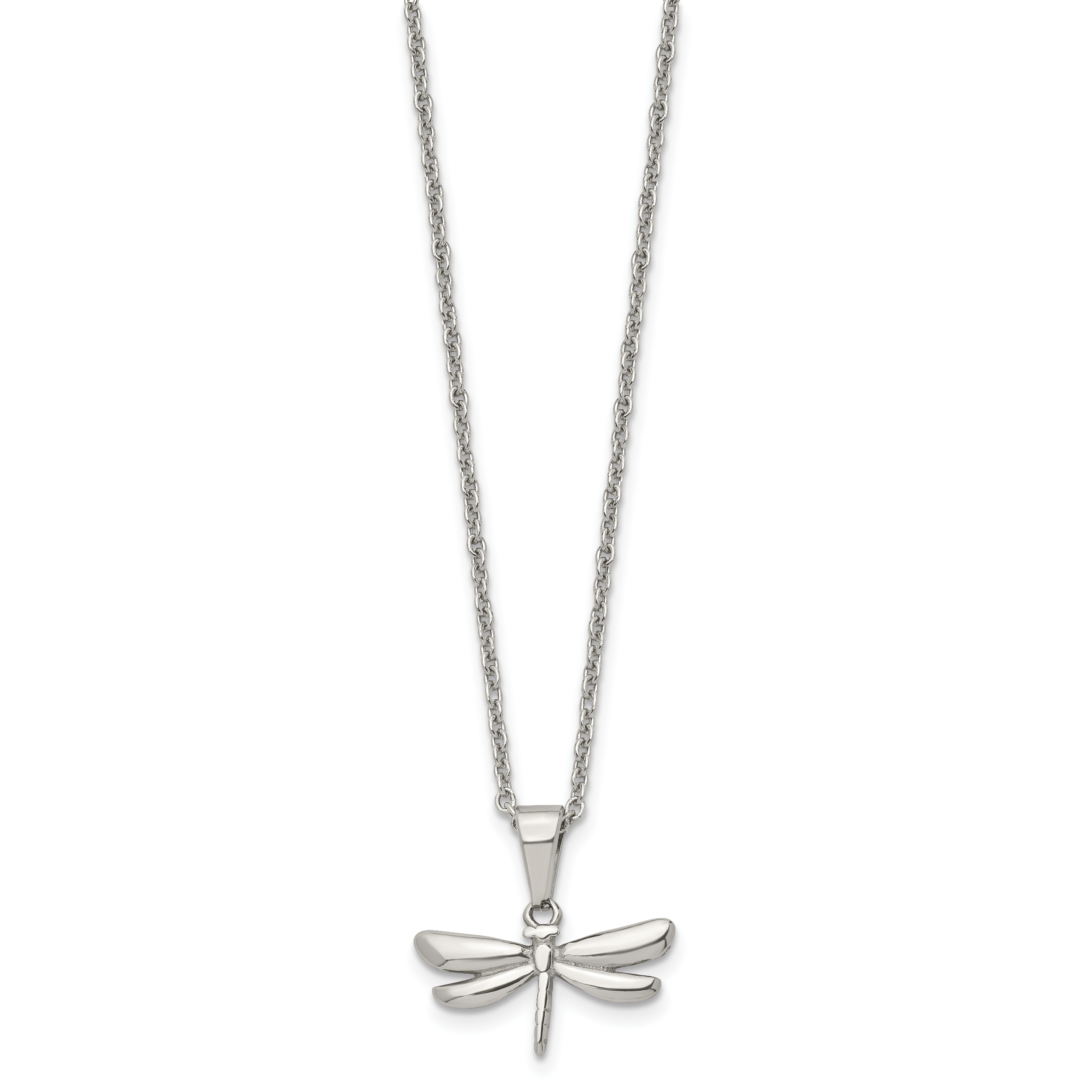 Dragonfly Pendant Necklace in Stainless Steel Secondary image